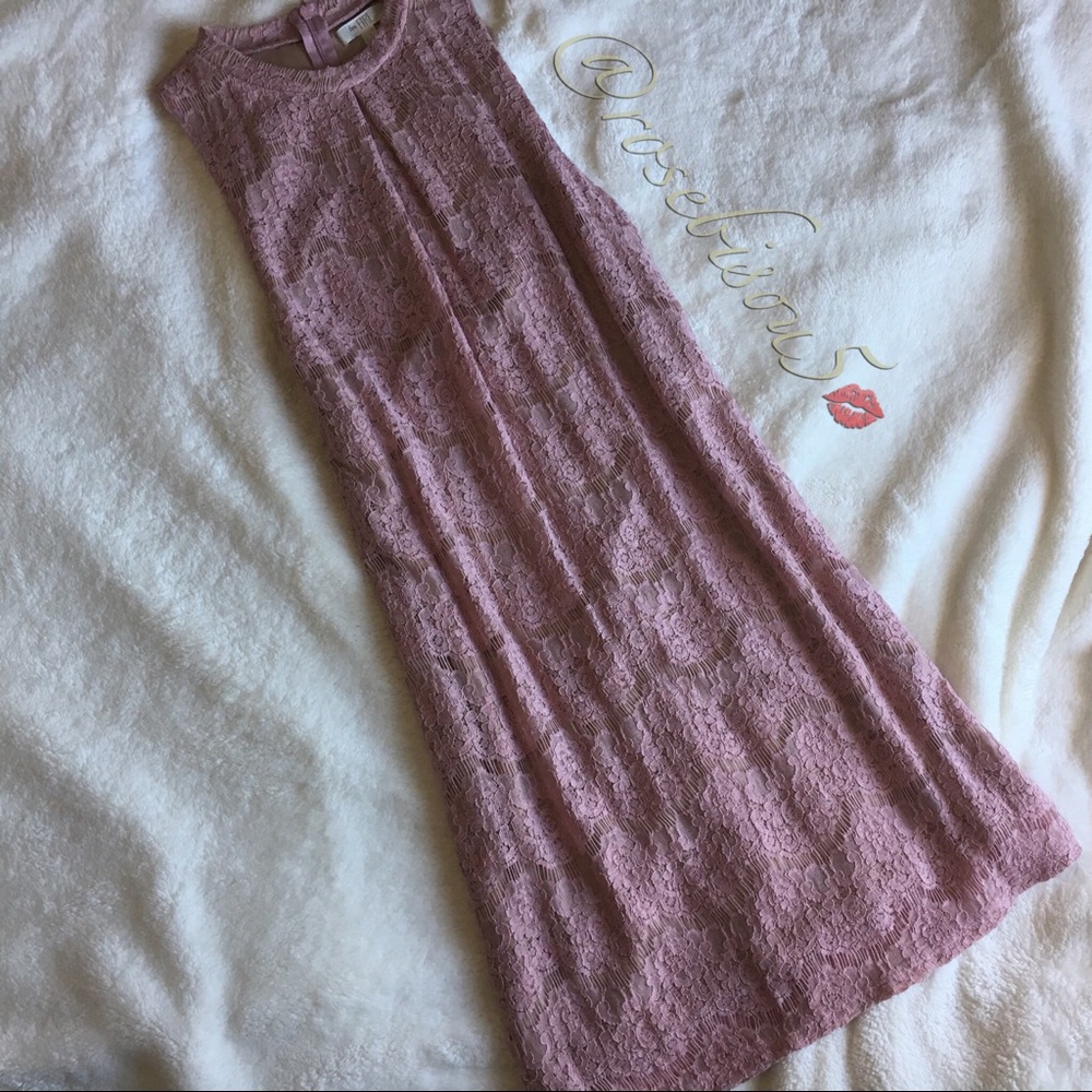 x3HP!💐 {LOVE, FIRE} Mock Neck Lace Overlay Shift - Picture 3 of 8